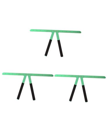 Housoutil 3pcs Household Shaper Tool Positioning Stainless Measuring Eyebrow Steel Triangle Tattoos Nose 13.8x7cmx3pcs Greenx3pcs