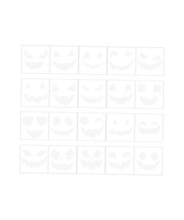NUOBESTY 20pcs Painted Template Stencils for Halloween Stencil Template The Face Child Wall Painting