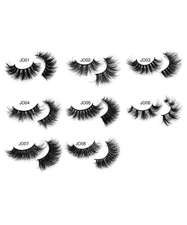HBZGTLAD 7Pairs 3D Mink Dramatic Volume Lashes Bulk Pack - Long Wispy Natural False Lashes (JO06) - Buy Online on GoSupps.com