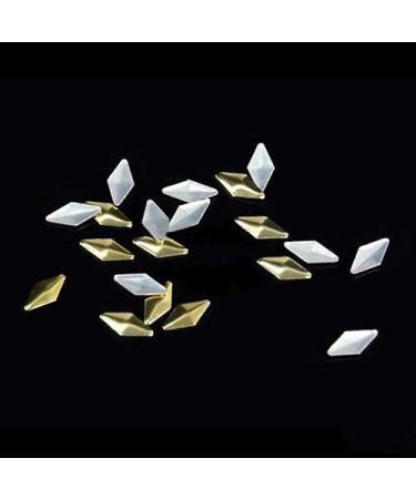 120Pcs/Wheel Nail Art Jewels DIY Metal Stud Stickers Golden Silver Metal Nail Art Stickers Decor Tips Glitter Nail Metallic Studs Nail Art Decoration Wheel Gift Random (Random) Golden Silver - Buy Online on GoSupps.com