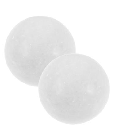 BESPORBLE 1 set of gymnastics ball health balls Massage roller balls Massage Stress Balls Handroll Balls Handmilling Balls Massage Massage Jade Fitness White Metal Ball 5x5cm White