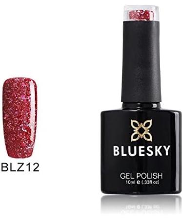 Bluesky NAIL GEL POLISH RED GLITTER Red MERLOT Multi Glitter Sparkle BLZ12 Christmas UV LED Soak Off 10ml - Buy Online on GoSupps.com