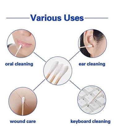 100 Sanitary Napkins & Wooden Double Head Makeup Remover Cotton Swabs - Eco-Friendly Soft & Great for Travel | International Shipping - Buy Online on GoSupps.com