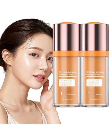 WUEOCU Beauty Crema De Ojos Con P ptidos 5D Crema De Ojos Con Peptido 5D Peptide Eye Cream Eye Cream Anti Aging For Dark Circles And Puffiness Skin Under Eyes Moisturize (2PC)