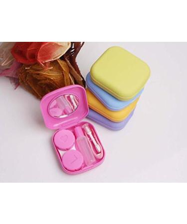 Hacoly Travel Mini Contact Lens Container - Rose Red Colored Design with Mirror & Tweezer Stick - Compact Invisible Glasses Case for International Shipping - Buy Online on GoSupps.com