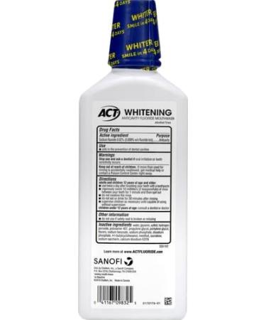 ACT Whitening + Anticavity Fluoride Mouthwash 16.9 fl. oz. with Zero Alcohol, Dye Free, Gentle Mint (Pack of 2) Mouthwash 16.9 Fl Oz (Pack of 2) - Buy Online on GoSupps.com
