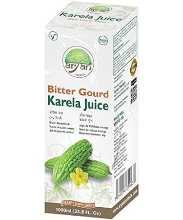 Aryan Herbal Karela Bitter Gourd Juice Helps in Sugar Control Immunity and Digestion Booster No Sugar Added No Artificial Colors Herbal Formula for Diabetes Care 1000 ml - Buy Online on GoSupps.com