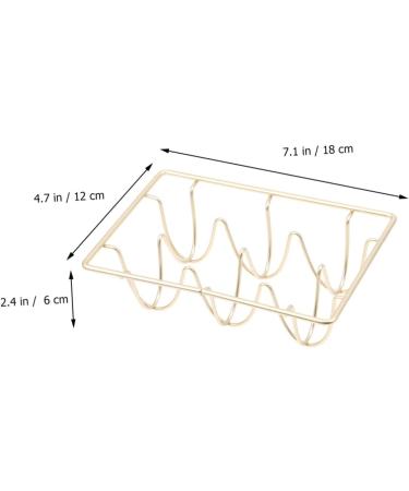 Mikikit Decorative Egg Holder Stackable Egg Holder for Refrigerator Egg Tray Wrought Iron Represent Golden 12*8CM - Buy Online on GoSupps.com