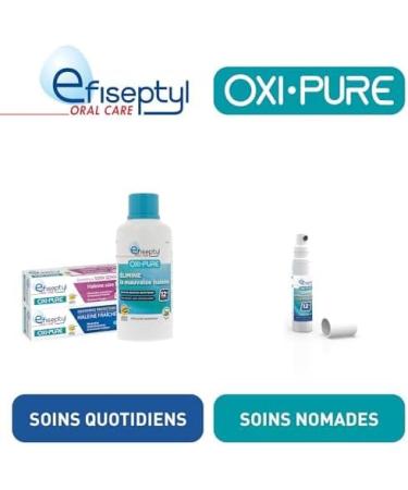 Efiseptyl - Oxi-Pure Teeth Strengthening Mouthwash Halitosis Protection - Fresh Breath 12h - Proven Effectiveness - Mint Flavor - Alcohol Free - 500 ml (Packaging may vary) - Buy Online on GoSupps.com