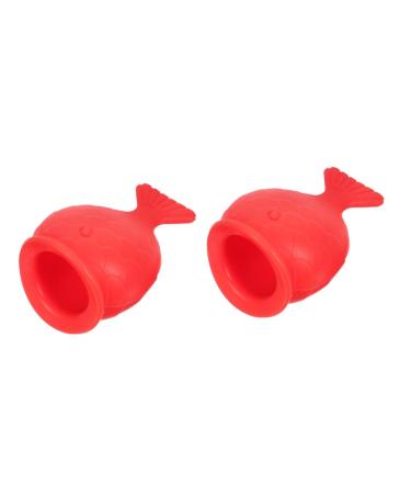 NOLITOY 2pcs Silicone Fish Lip Filler (red) Para Mouth Device Lip Plumper Treatment Plumping Lab 8.2x6cmx2pcs Redx2pcs