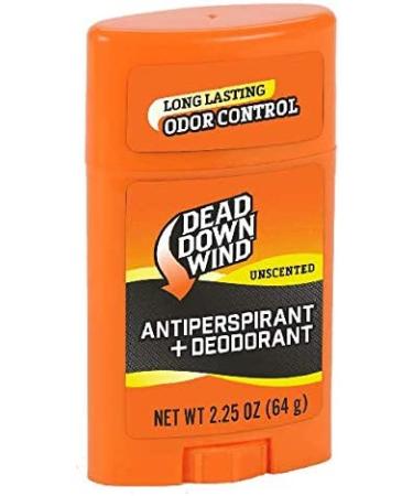 Dead Down Wind Mens Antiperspirant Deodorant Stick, 2.25 Ounce, Unscented, Long Lasting, Chemical & Organic Odor Eliminator, Safe for  Sensitive Skin
