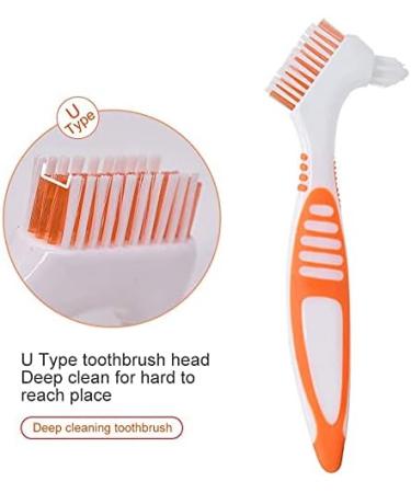 Chargenyang Denture Brush Dual Head Toothbrushes Hard Denture Cleaning Brush Denture Toothbrush Cleaning Brush False Teeth Brush Toothbrush(3PACK) - Buy Online on GoSupps.com