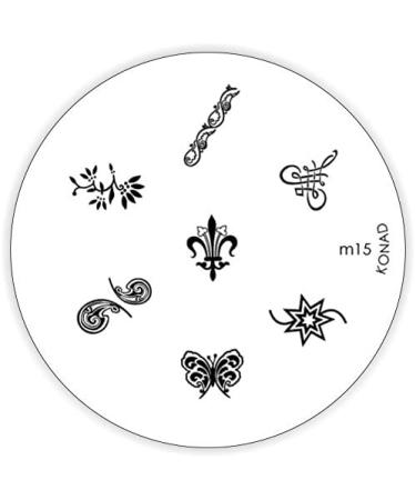 Konad stencil stamping stamping stencil M15