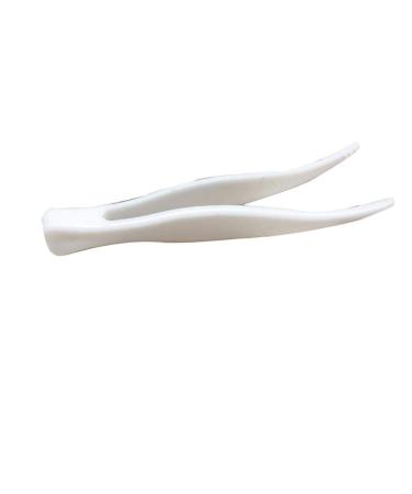Ey brow tweezers 1PC plastic face mask Klipp-hair beauty slanted puller multifunctional movable constitutional tool (white)