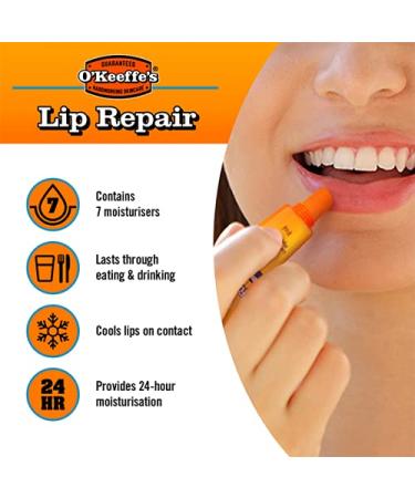 OKeeffe's Lip Repair Tube - Cooling Relief 8ml | Best Soothing Lip Balm for Dry Lips - International Shipping Available - Buy Online on GoSupps.com