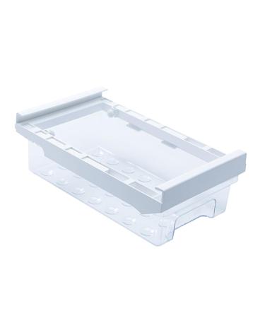 RORPOIR 1pc Refrigerator Storage Basket Clear Fridge Storage Container Fridge Food Keeper White re-usable
