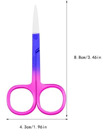 IOIUSKKU Nail Cuticle Nippers Stainless Steel Scissors Eyebrow Trimmer Trimming Tool Spray Blue Pink - Buy Online on GoSupps.com