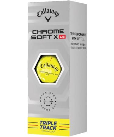 Callaway Golf 2022 Chrome Soft X LS Triple Track Yellow Golf Balls - Buy Online on GoSupps.com