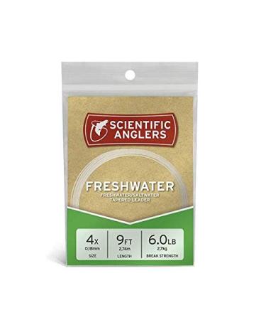 Scientific Anglers Freshwater Nylon Leaders 9", 3 Pack 4X - 3 Pack