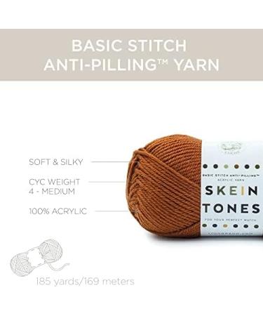 Lion Brand Basic Stitch Anti-Pilling Knitting Yarn - White - 1 Pack | Crochet & Knitting Yarn - Buy Online on GoSupps.com