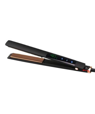 Professional Hair Straightener Iron with LCD Display Customizable Black