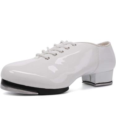 HROYL Kids Unisex Tap Shoes - White TLdance5 1 Little Kid - 3.5cm - Buy Online on GoSupps.com