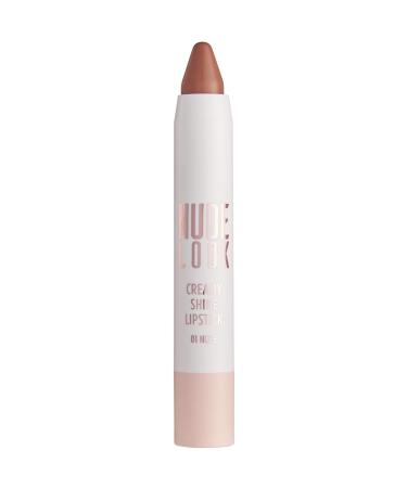 Golden Rose Nude Look Creamy Shine Lipstick (01 Nude)