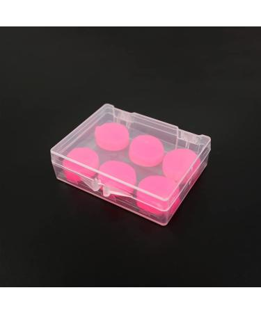 silicone ear plugs Ear Plugs 6/12PCS Silicone Ear Plugs Noise Reduction Sleep Sound Insulation Earplug Sleeping Reusable Ear Plugs(Pink 1 * 6) 1 count (Pack of 1) Pink