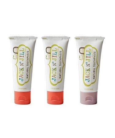Jack N' Jill Natural Toothpaste Organic 50g Set of 3 Raspberry/Strawberry by Jack N' Jill