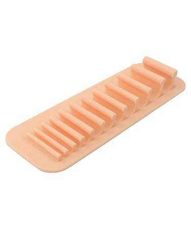 Silicone Makeup Brush Drying Rack Makeup Brush Storage Holder Cosmetic Brush Drying Rack Wall Mounted Toothbrush Storage Rack Organizer Pink