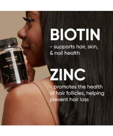 Black Girl Vitamins - Hair Skin and Nails Gummies with Biotin (6000 mcg) Zinc Gelatin Free Vitamin A and Vitamin E - Gluten-Free. Made in The USA (Passion Fruit 60 Count) 30 Day Supply - Buy Online on GoSupps.com