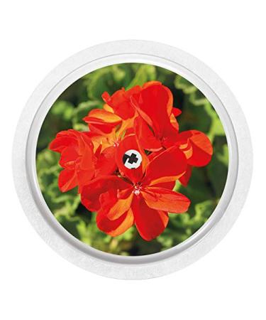 Sticker for FreeStyle Libre 2 Sensor 2x Flower Red myDili Diabetes