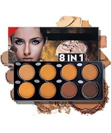 Katiluxiya Matte 8 Color Ttimming Makeup Palette Powder Contour Palette Cosmetics Contour and Highlighting Powder Foundation Palette Contour & Bronzer Light to Medium CrueltyFree 01 Color