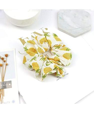4-Piece Pineapple Printed Elastic Hair Ties | Fun Ponytail Holders & Accessories for Women & Girls | Random Colors - Buy Online on GoSupps.com