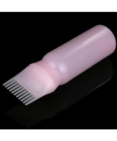 Root Comb Applicator Bottle Hair Coloring Dye And Scalp Treament Essential Salon Hair Cleansing Bottle 4 Ounce With Graduated Scale 160ML Scalp Applicator Rosy Pink - Buy Online on GoSupps.com
