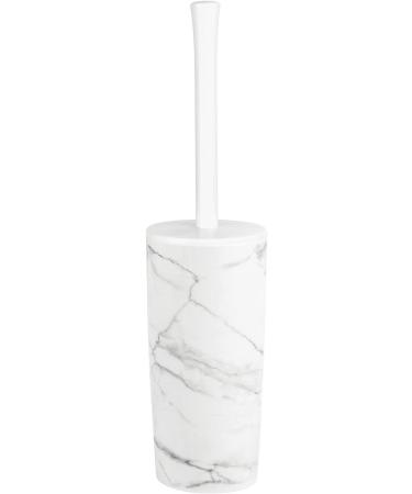 mDesign Slim Plastic Toilet Bowl Brush and Holder Set - Modern Compact Storage Organizer Cleaner Scrubber for Bathroom - Heavy Duty Cleaning Plunger - Aura Collection - Buy Online on GoSupps.com