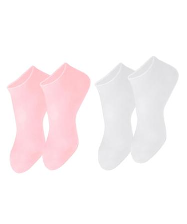 2 Pairs Exfoliating Moisturizing Socks Foot Care Calcetines Para Mujer Moisturizing Foot Masks Cracked Socks for Girls Moisturizing Socks Foot Cover Supplies Sebs Miss Feet