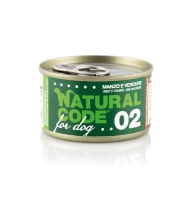 NATURAL CODE Dog 02 BEEF AND Vegetables. 90GR