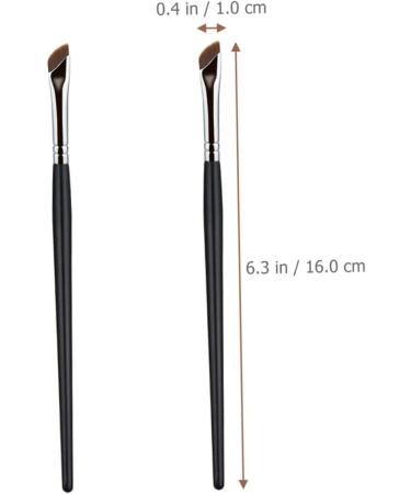 Beatifufu 2pcs Eyebrow Brush Makeup Brush Wand Eyeliner Brush Angled Concealer Brush Thin Makeup Brush Angled Makeup Brush Angled Eye Shadow Brush Makeup Supplies Cosmetic Brush Angled Brush - Buy Online on GoSupps.com