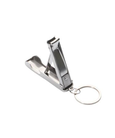Ipetboom Stainless Steel Bottle Opener Stainless Steel Nail Clipper Stainless Steel Keychain Fold Nail Clippers