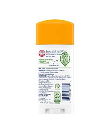 ARM & HAMMER Essentials Deodorant - Orange Citrus - Natural Deodorizers - Aluminum, Parabens, Phthalates Free - 2.5 oz (Pack of 2) - Buy Online on GoSupps.com
