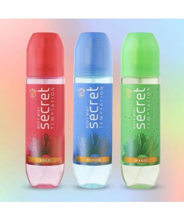 thakor craft Body Mist Combo for Women Pack of 3 (120 Ml Each) l Bold Bloom & Magic Body Mist l Long-Lasting Fragrance l Dermatologically Tested & Safe on Skin