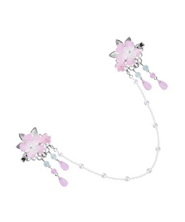 SHOWERORO Children's Headgear Chinese Tassel Hair Clips Tassel Hairpin Chinese Tassel Flower Barrettes Flower Hair Clip Tassel Flower Hairpin Cosplay Tassel Hair Clip Tassel Barrette
