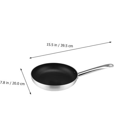 Milisten 2 Pcs Aluminum Steak Skillet Kitchen Grill Pan Aluminum Frying Pan Griddle for Induction Cooktop Non- Stick Frying Wok Flat Bottom Wok Egg Pan Practical Kitchenware Pancake Pan Gas Silverx2pcs 39.5X20CMx2pcs - Buy Online on GoSupps.com