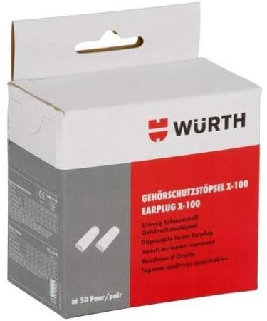 W rth Earplugs X-100 - 200 Pairs (0899300331) | High-Quality Noise Reduction | International Shipping Available - Buy Online on GoSupps.com
