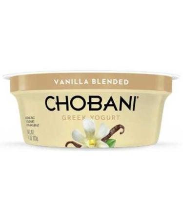 Chobani Vanilla Greek Yogurt, 4 Ounce -- 12 per case.