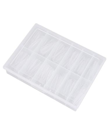 Housoutil Nail Extension Fake Nails Coffin Cosmetic False Nails Oval Nails Tips Whiting Full Coverage U as Postizas Decoradas Manicure False Nails Model Fake Acrylic Nails French Gel White