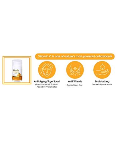 Vitamin C Cream with Hyaluronic Acid & Vitamin E - Organic Anti-Wrinkle & Anti-Aging Face and Eye Cream 1.7 oz - Buy Online on GoSupps.com