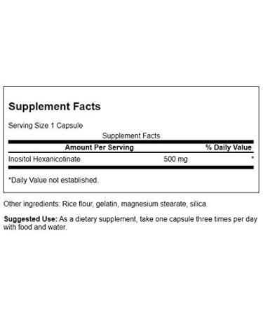 Swanson Flush Free Niacin 500mg 240 Capsules - Supports Heart Health and Energy Levels - Buy Online on GoSupps.com