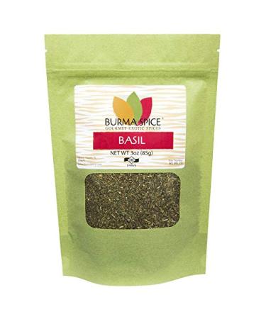 Dried Basil Leaves | Sweet Aroma and Slightly Peppery Taste | Staple in Pizza Sauce | Sweet Basil 3 oz. 3 Ounce (Pack of 1)